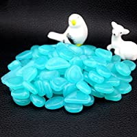 100 pcs jardín- brilla en la oscuridad piedras para pasarelas y decoración y plantas luminoso piedras- piedras…